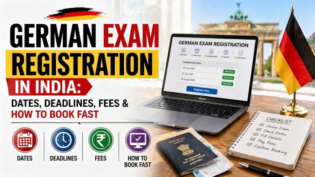 German Exam Registration 2026 in India: Dates, Deadlines, Fees & How to Book Fast