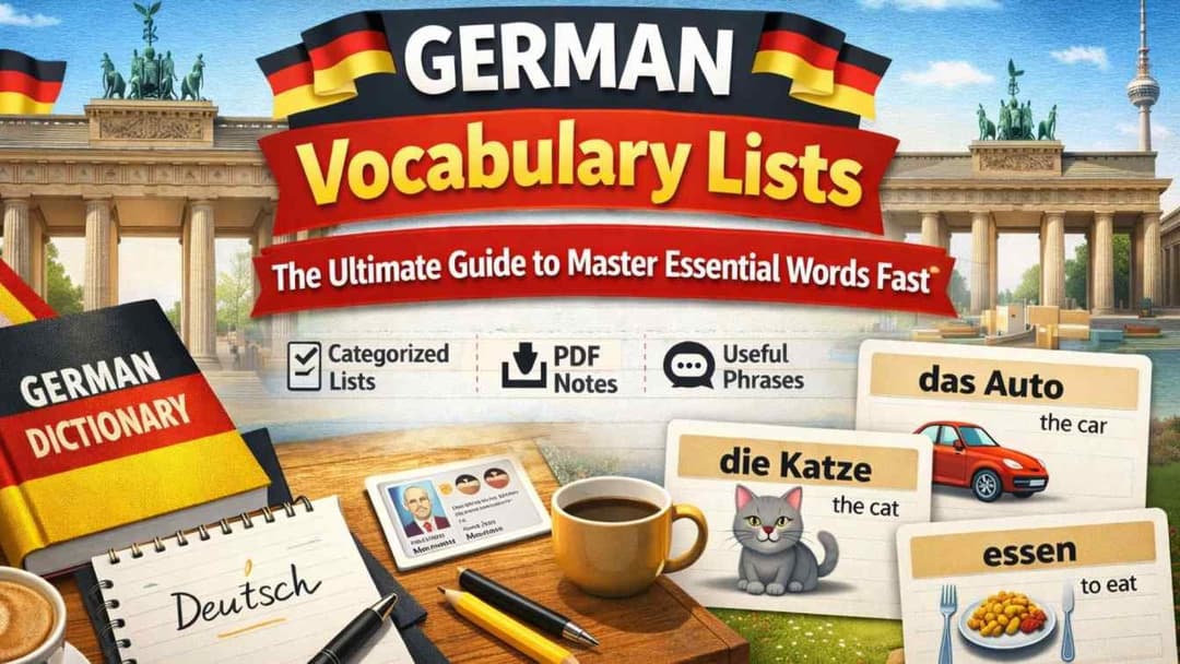 German Vocabulary Lists: The Ultimate Guide to Master Essential Words Fast