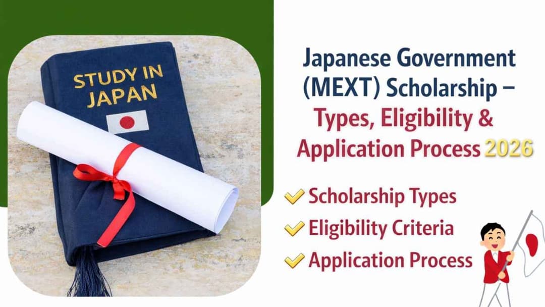 Japanese Government (MEXT) Scholarship – Types, Eligibility & Application Process 2026